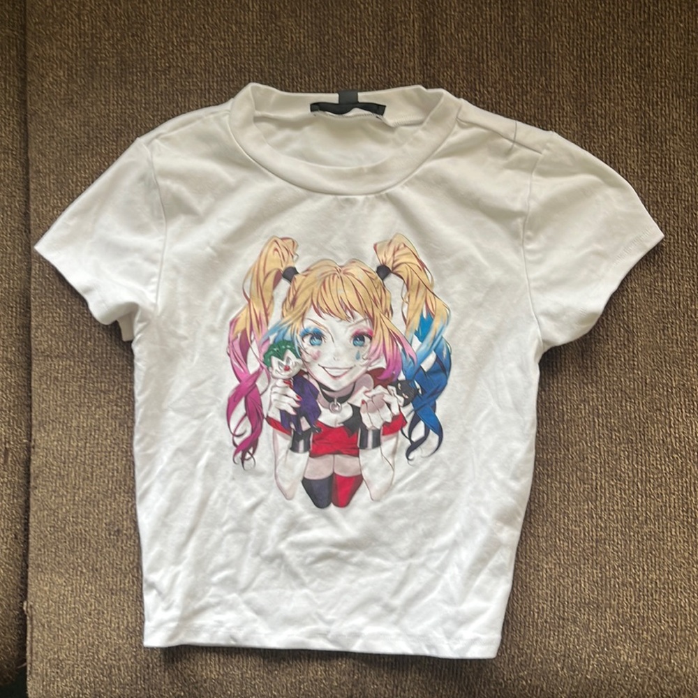 Dolls Kill Harley Quinn Crop Tee